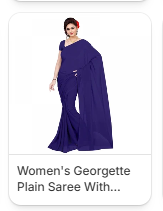 Women's Georgette Plain Saree - Georgette & Chiffon Sarees Collection | RKG Trends