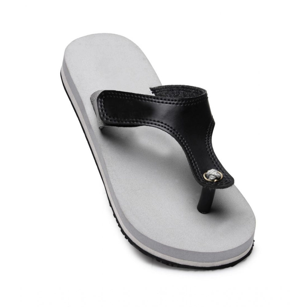 Unisex Rubber Lightweight T-Style Slippers (Grey) - Size 9