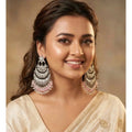 Generic Women's Zinc Alloy Gold Plated Chandbali Earrings (Multicolor)