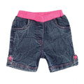 Generic Girl's Denim Lace Inserts Sleeveless Shorts (Blue-Pink)