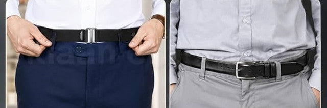 Buckle Free Shirt Tucker Belt, Black