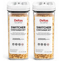 Generic Pack of 2 Switchers Airtight Storage Container Set 2000 ML (White)