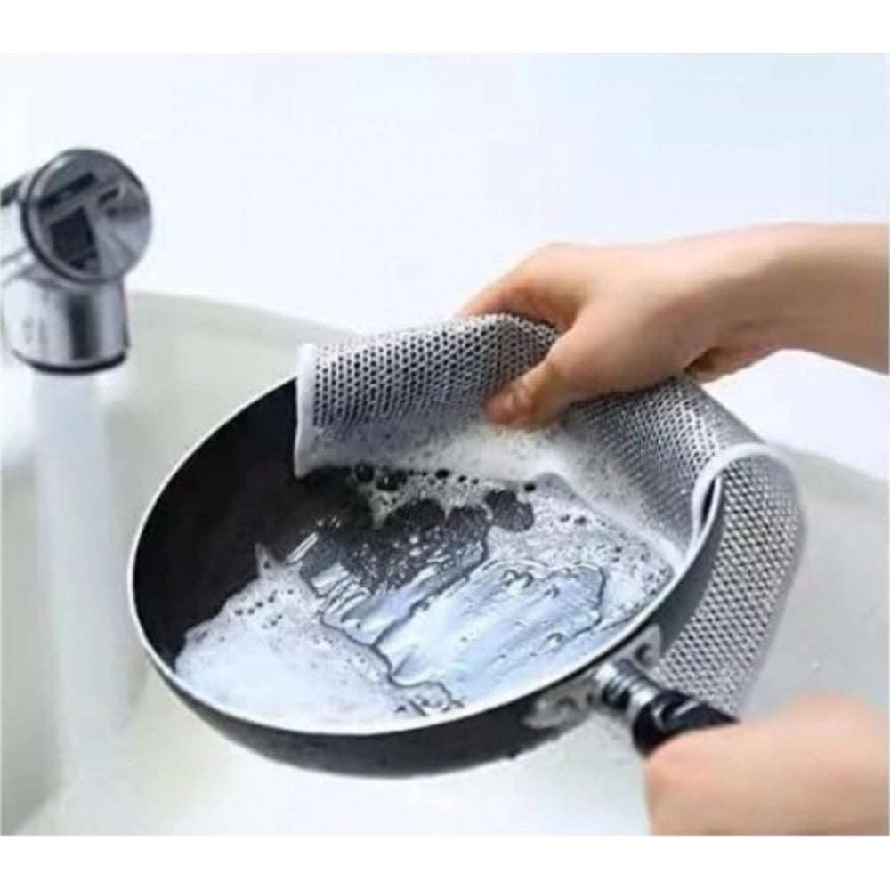 Generic Pack of 15 Stainless Steel Dishwash Scrub (Silver)