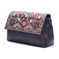 Generic Women's Polyurethane Floral Embroidered Crossbody Sling Bag with Adjustable &amp; Removable Strap (Coffee)