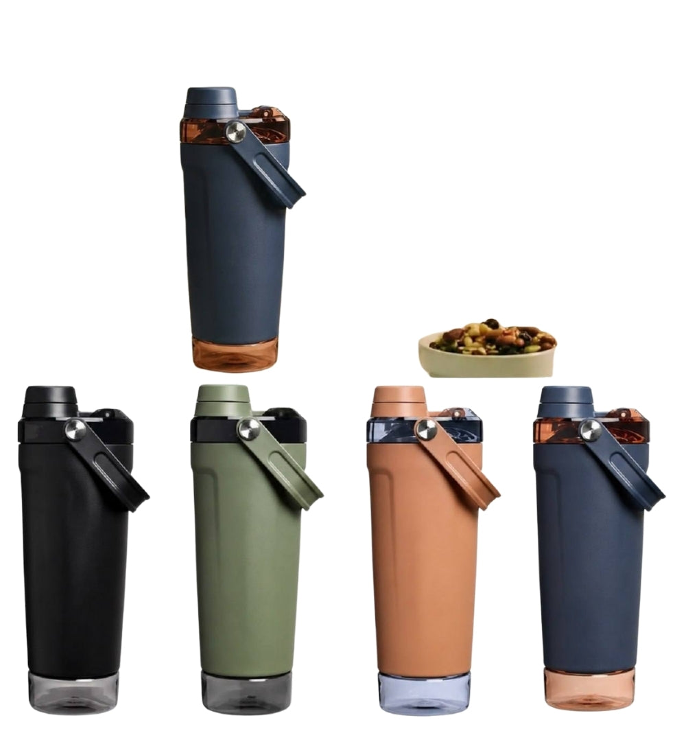 Stainless Steel Gym Water Bottle with Carry Strap