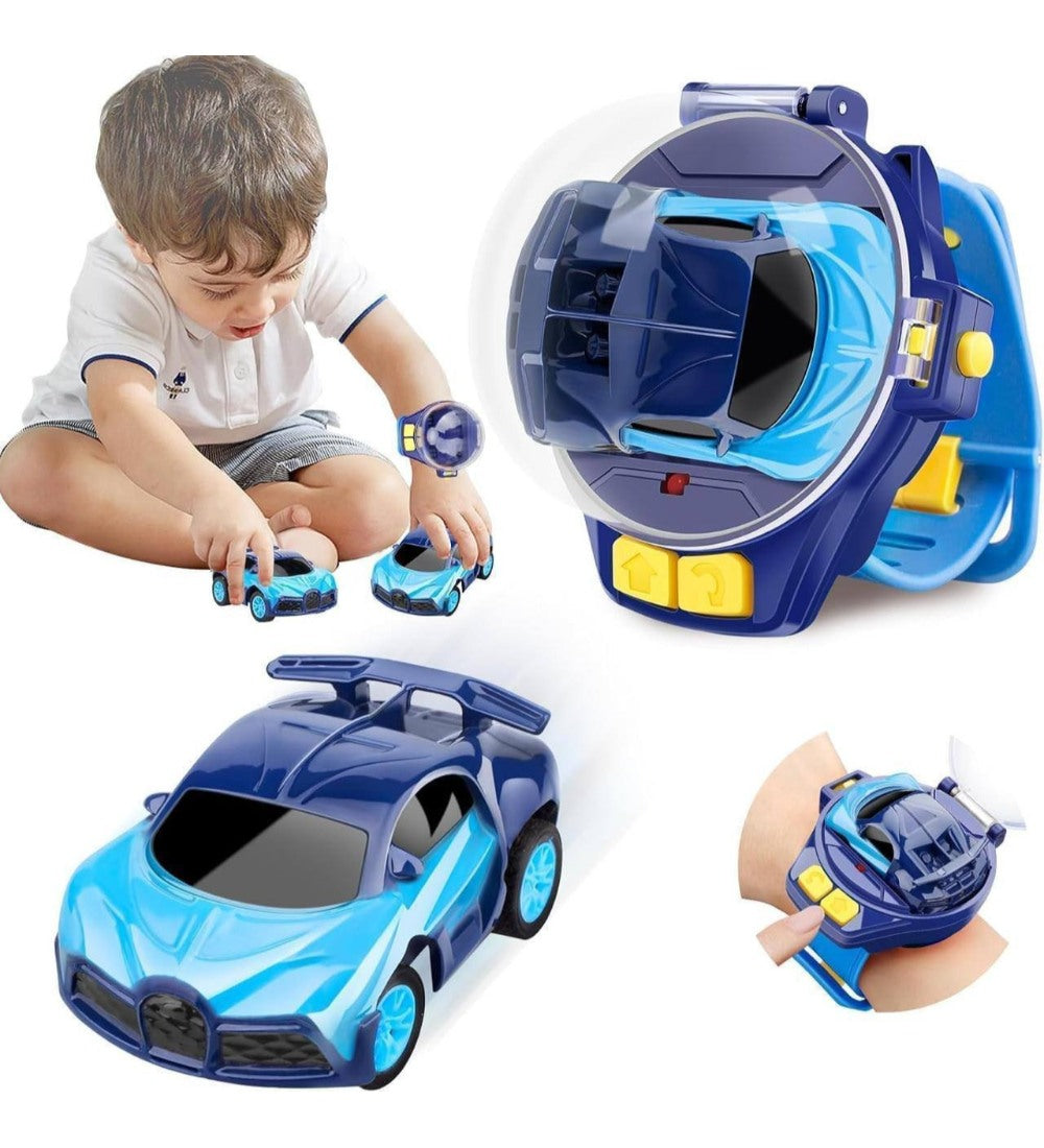 Wrist Remote Control Mini Racing Car Toy, Blue