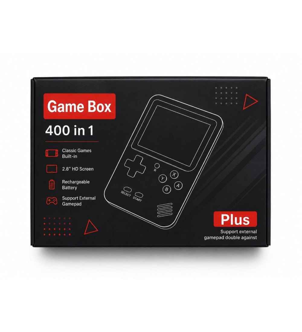 Retro Handheld Gaming Console with 400 Games, Red