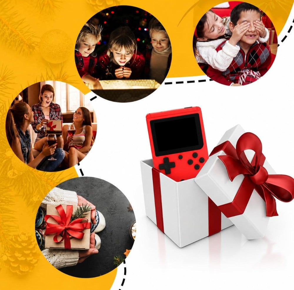 Retro Handheld Gaming Console with 400 Games, Red