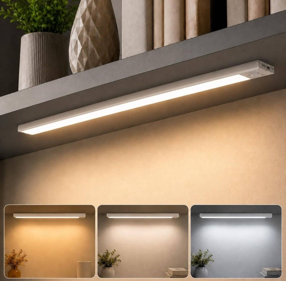 Rechargeable Under Cabinet Light with 3 Light Modes, White