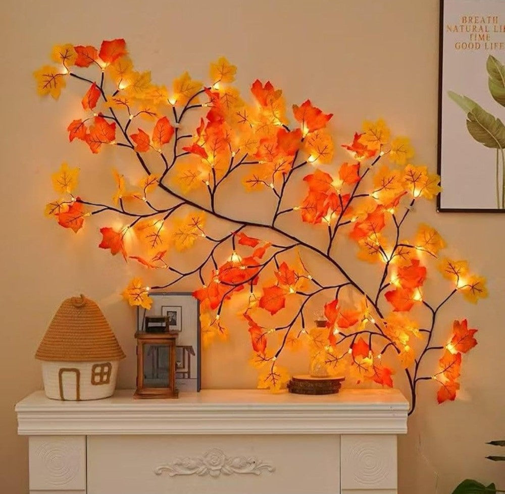 Maple Leaf Tree Light with Bendable Branches, USB