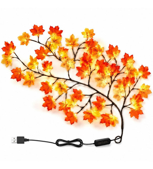 Maple Leaf Tree Light with Bendable Branches, USB