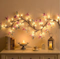 Butterfly Vine Wall Light with 48 Warm White LEDs, USB