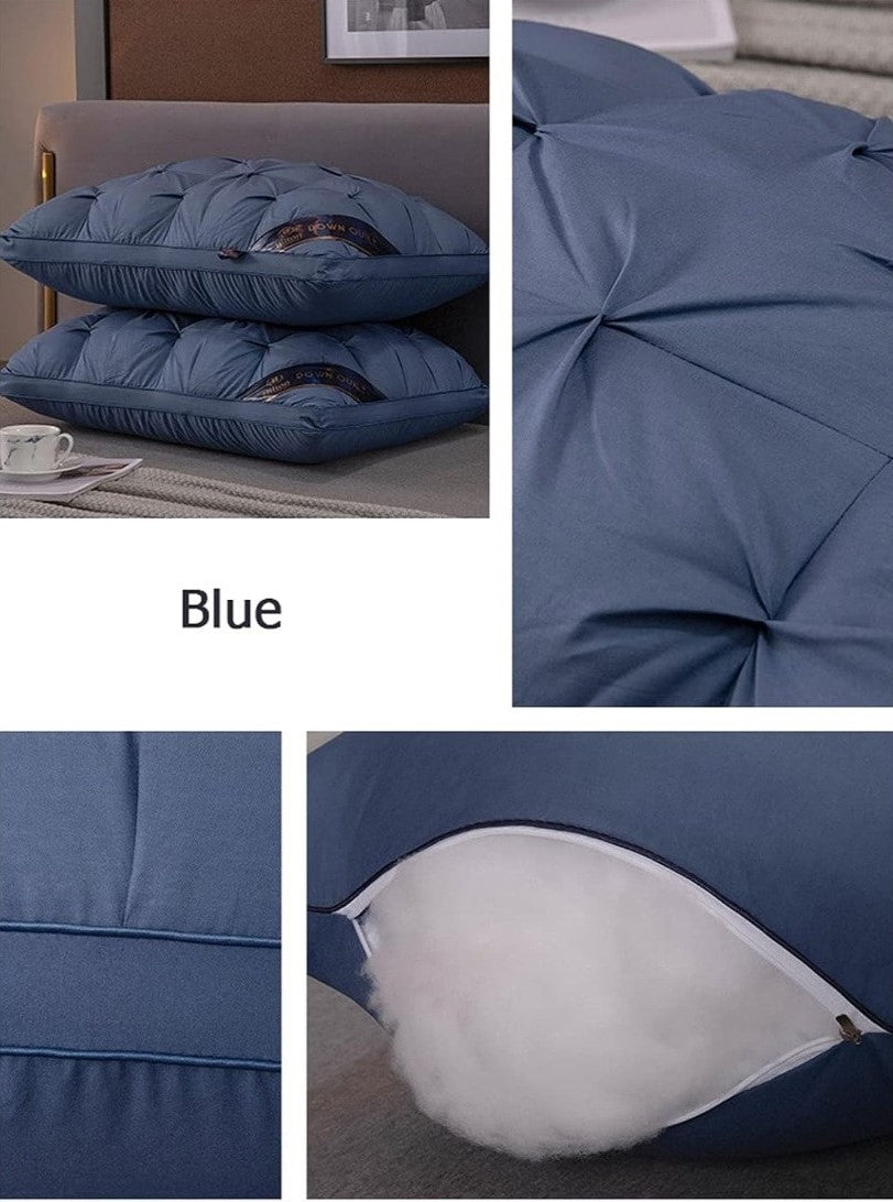 Down Alternative Hotel Collection Bed Pillow, Blue