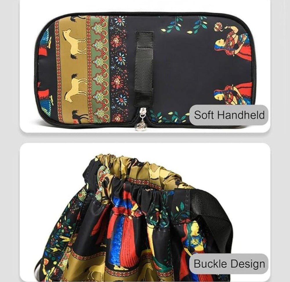 Nylon Polyester Printed Backpack, Multicolour