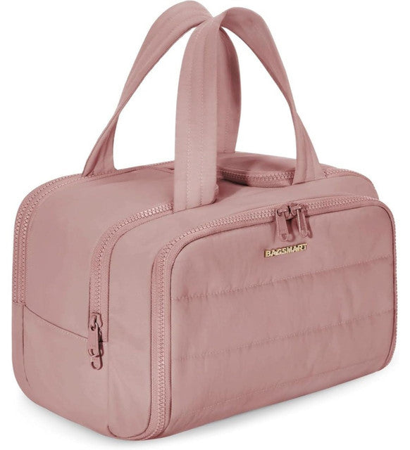 Polyester 4-in-1 Travel Toiletry Bag, Peach