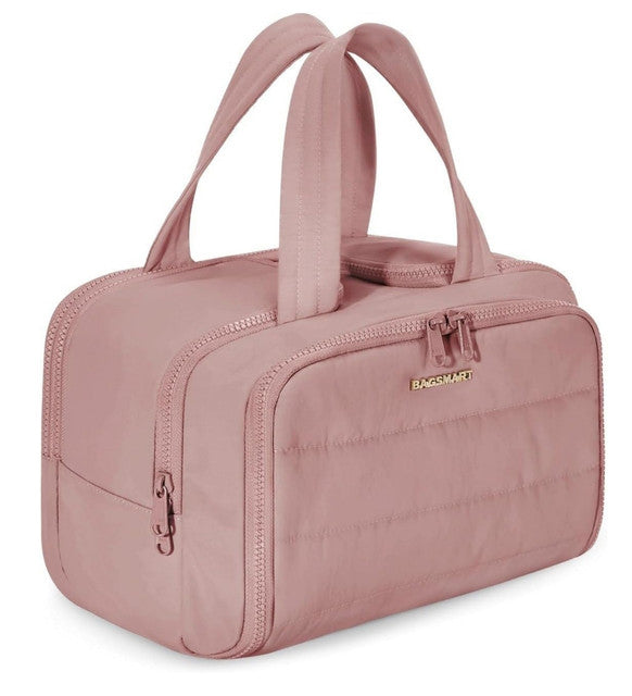 Polyester 4-in-1 Travel Toiletry Bag, Peach