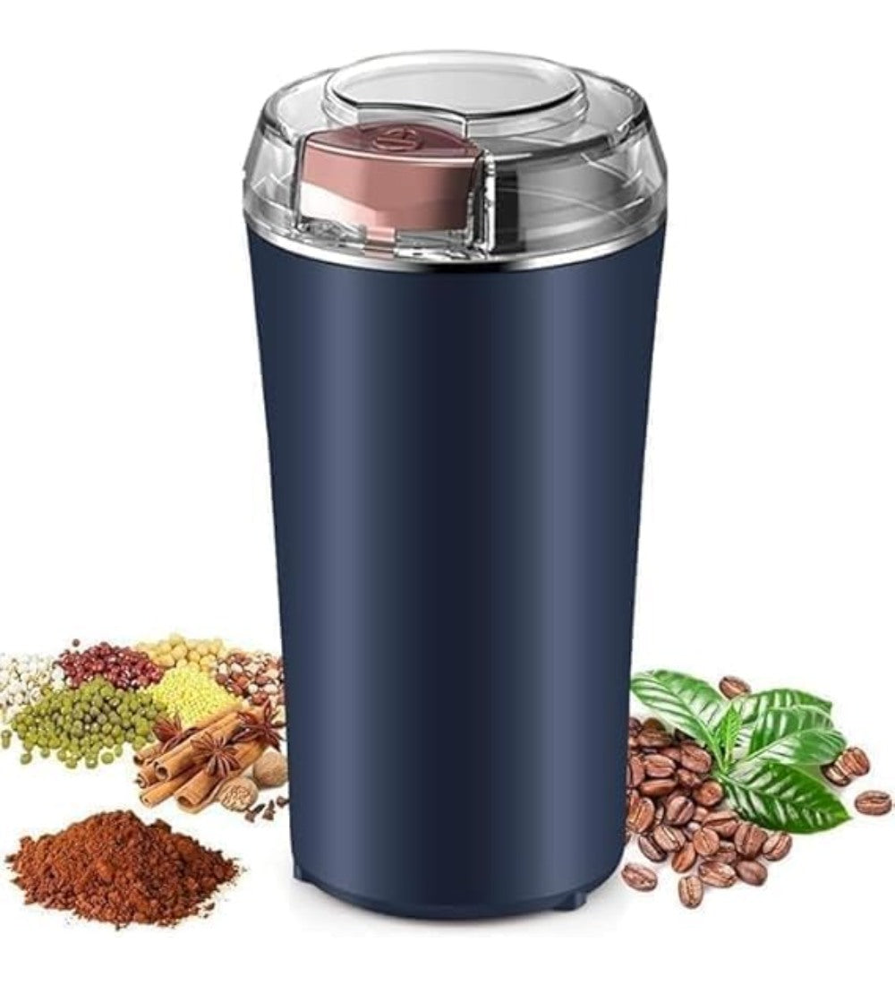 Electric Coffee Bean & Spice Grinder, Navy Blue