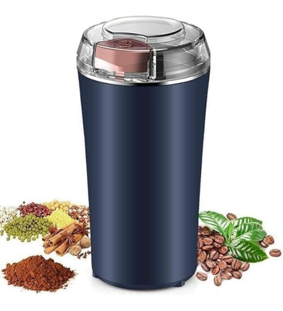 Electric Coffee Bean & Spice Grinder, Navy Blue
